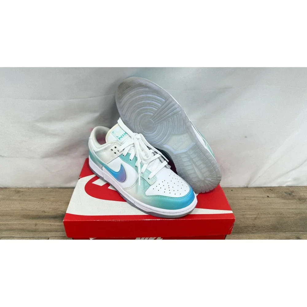 Nike Dunk Low White Multi-Color Ice Blue Gradient FJ7743-194 Womens 7